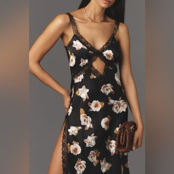 NWT Size S - Anthropologie Lace-Trimmed Reversible Slip Dress (NWT US$ 128) - Picture 3 of 16